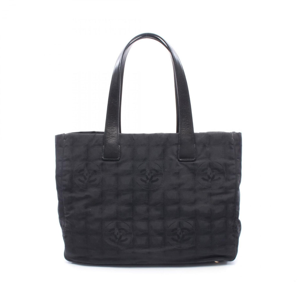 Chanel Tote New Travel Line MM Black Leather