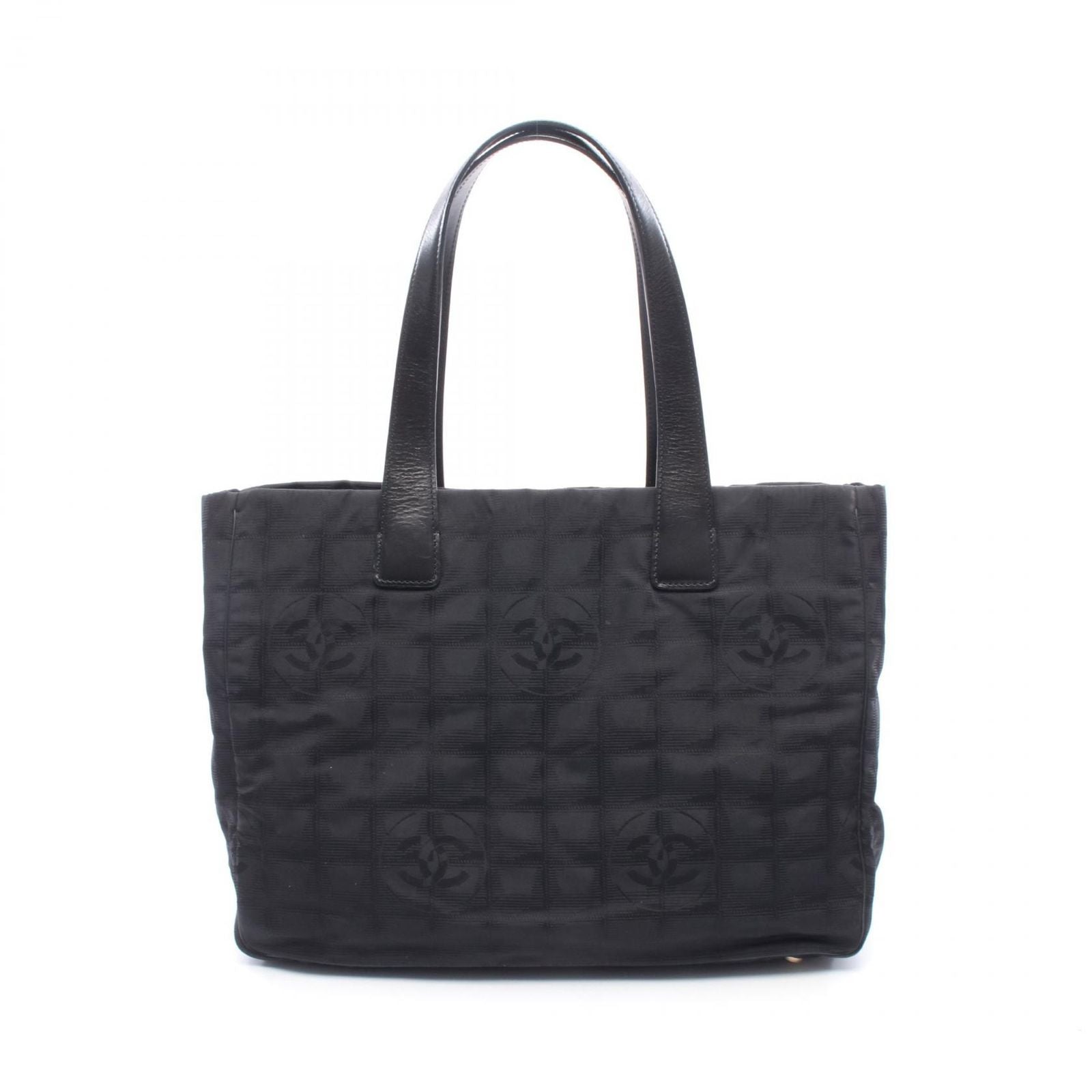 Chanel Tote New Travel Line MM Black Leather