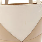 Loewe Handbag Puzzle Fold Mini 2-Way Beige Ivory Leather Tote — view 5