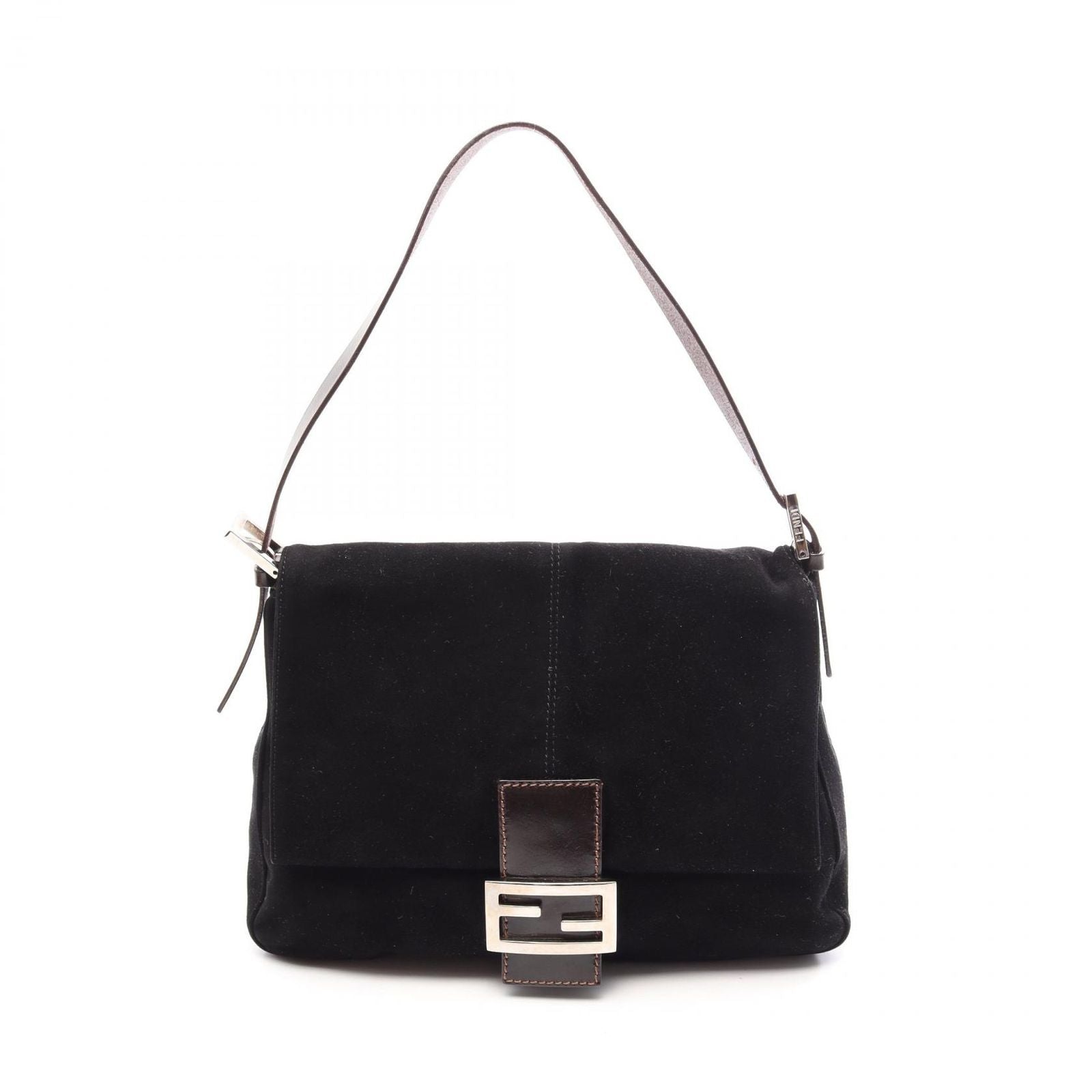 Fendi Handbag Mamma Baguette Black Leather