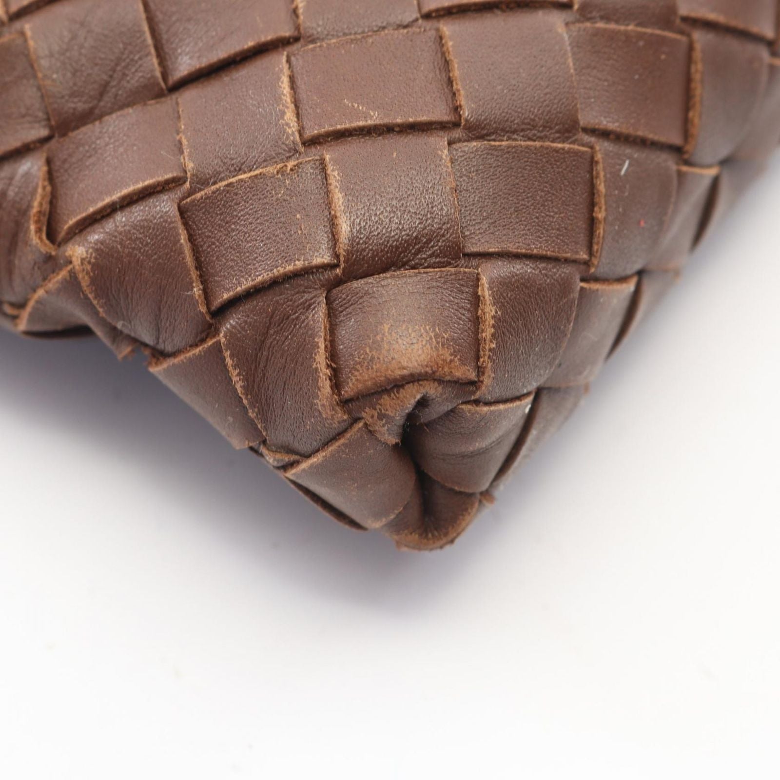 Bottega Veneta Shoulder Bag Intrecciato Brown Leather — view 9
