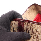 Dior Tote Trotter Beige Bordeaux Canvas Patent — view 6