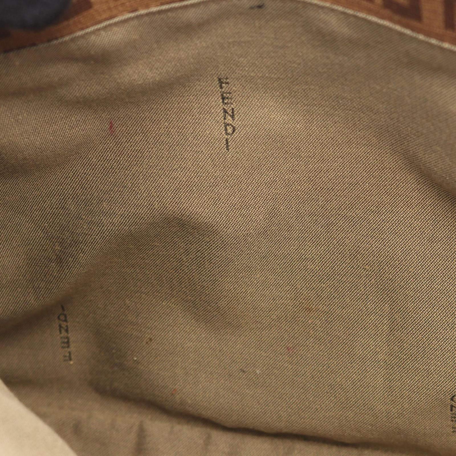 Fendi Tote Zucchino Brown Canvas Leather Handbag — view 5