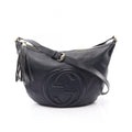 Gucci Shoulder Bag Soho Interlocking Navy Leather