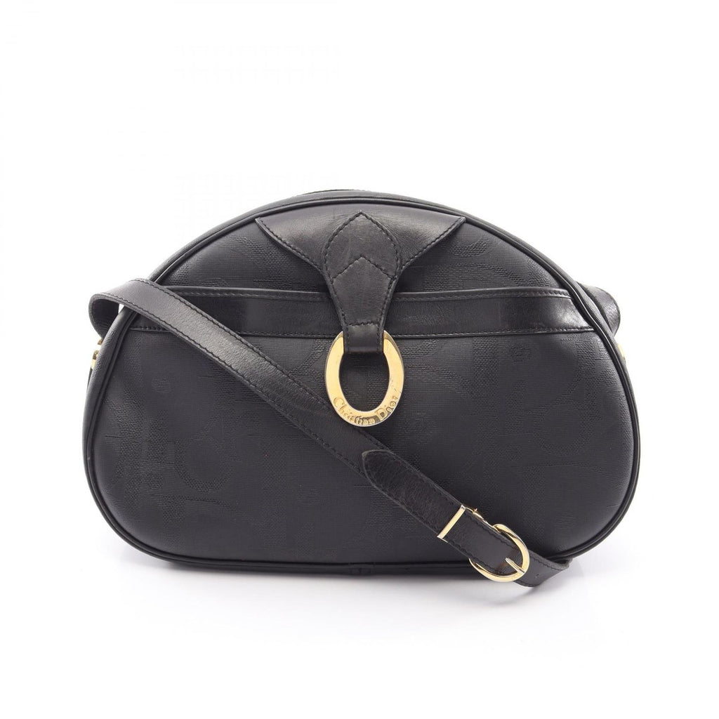 Dior Shoulder Bag Trotter Black Canvas Leather