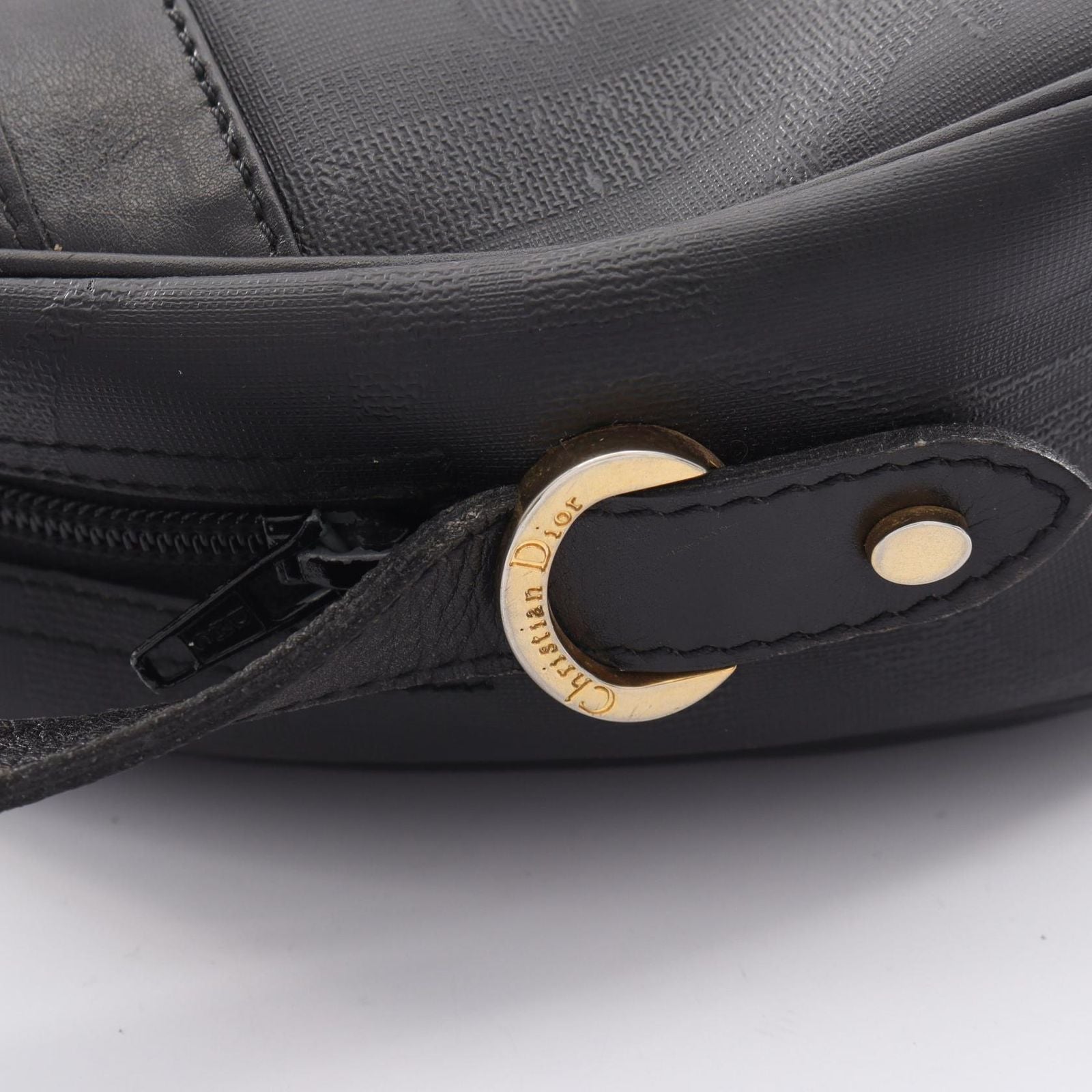 Dior Shoulder Bag Trotter Black Canvas Leather — view 6