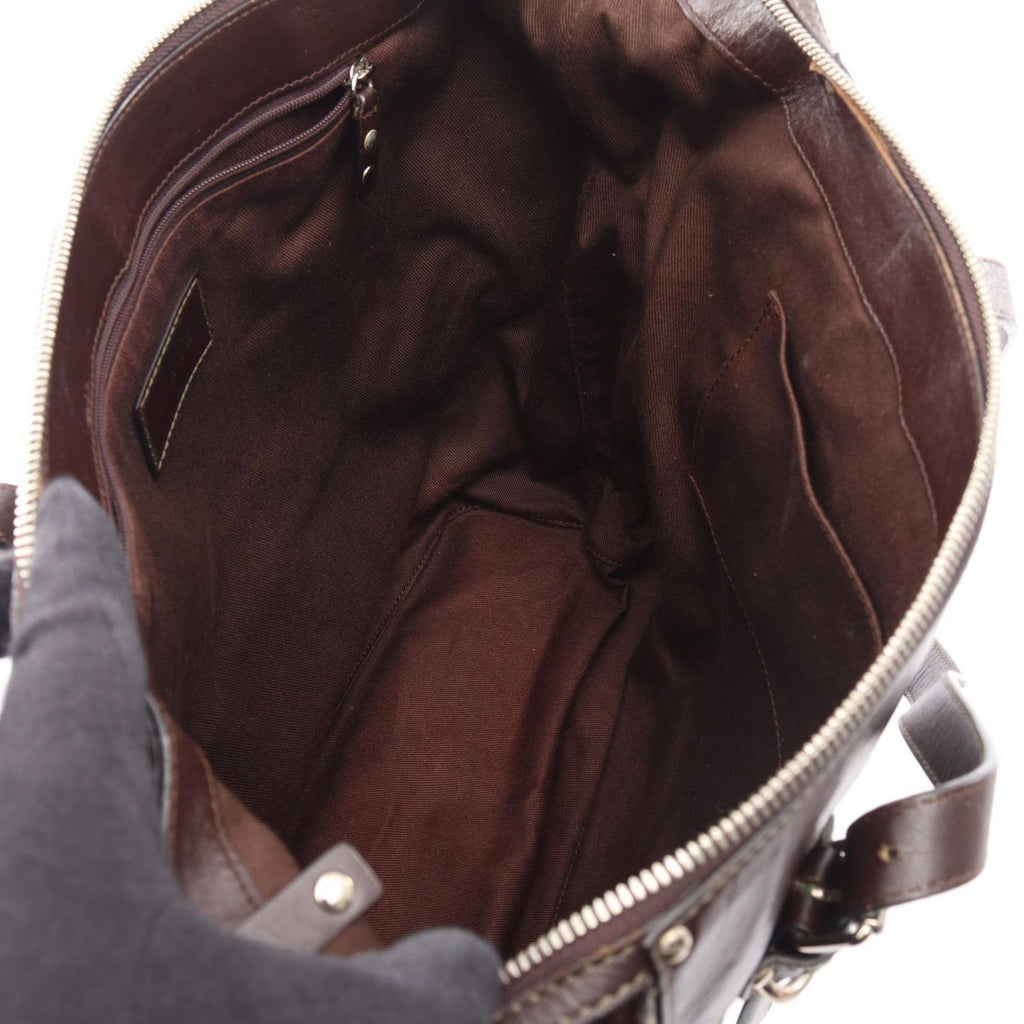 Loewe Tote Repeat Anagram Brown Leather Canvas — view 3