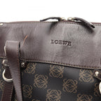 Loewe Tote Repeat Anagram Brown Leather Canvas — view 8