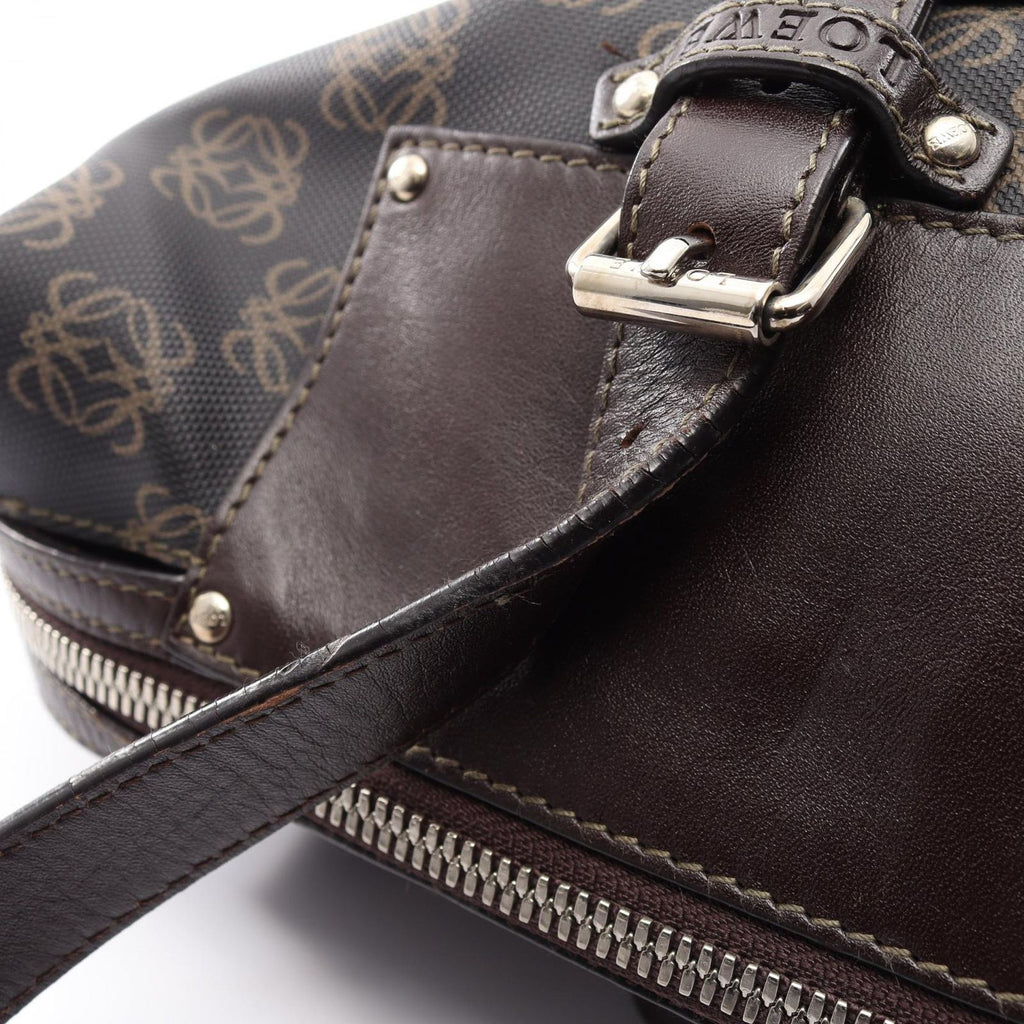 Loewe Tote Repeat Anagram Brown Leather Canvas — view 6