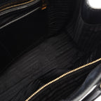 Prada Tote Galleria 2-Way Black Ivory Saffiano Leather Large Handbag — view 5