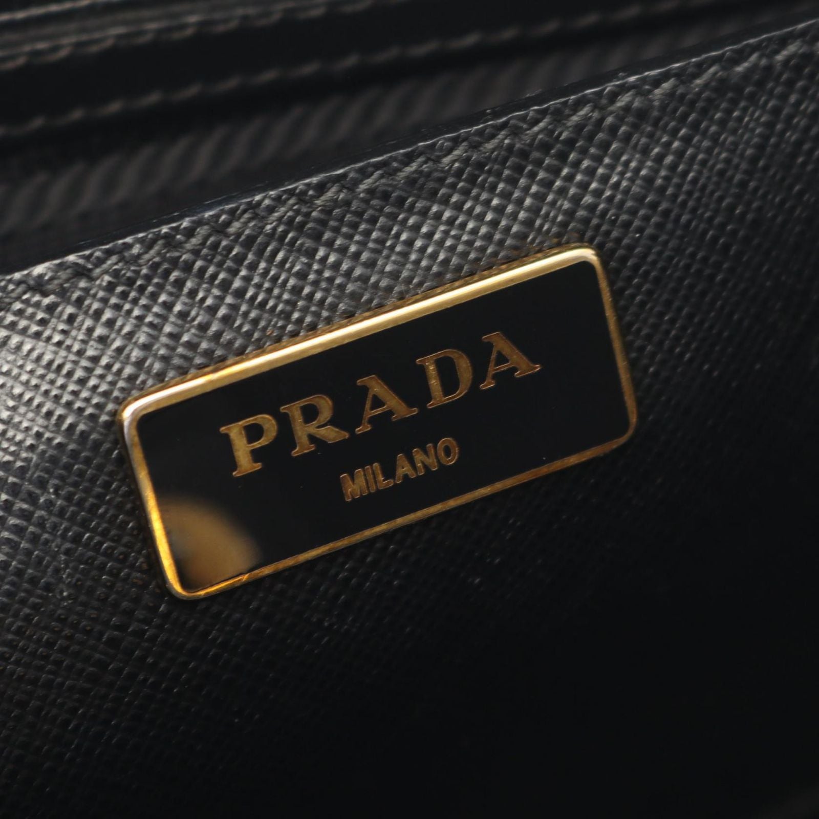 Prada Tote Galleria 2-Way Black Ivory Saffiano Leather Large Handbag — view 4