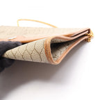 Dior Shoulder Bag Honeycomb Beige Brown Canvas Leather Pattern Chain — view 8