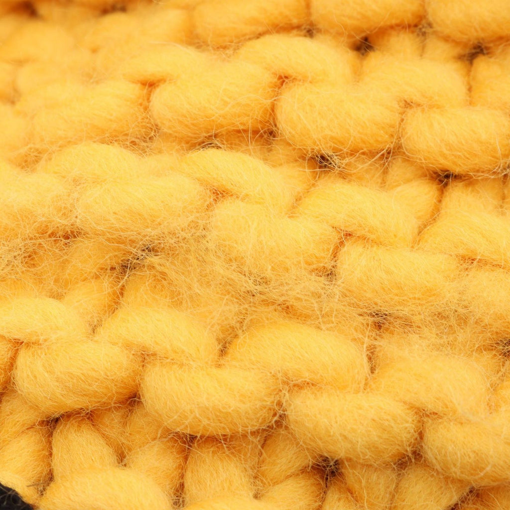 Fendi Scarf Logo Logie Yellow Gray Wool — view 4