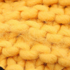 Fendi Scarf Logo Logie Yellow Gray Wool — view 4