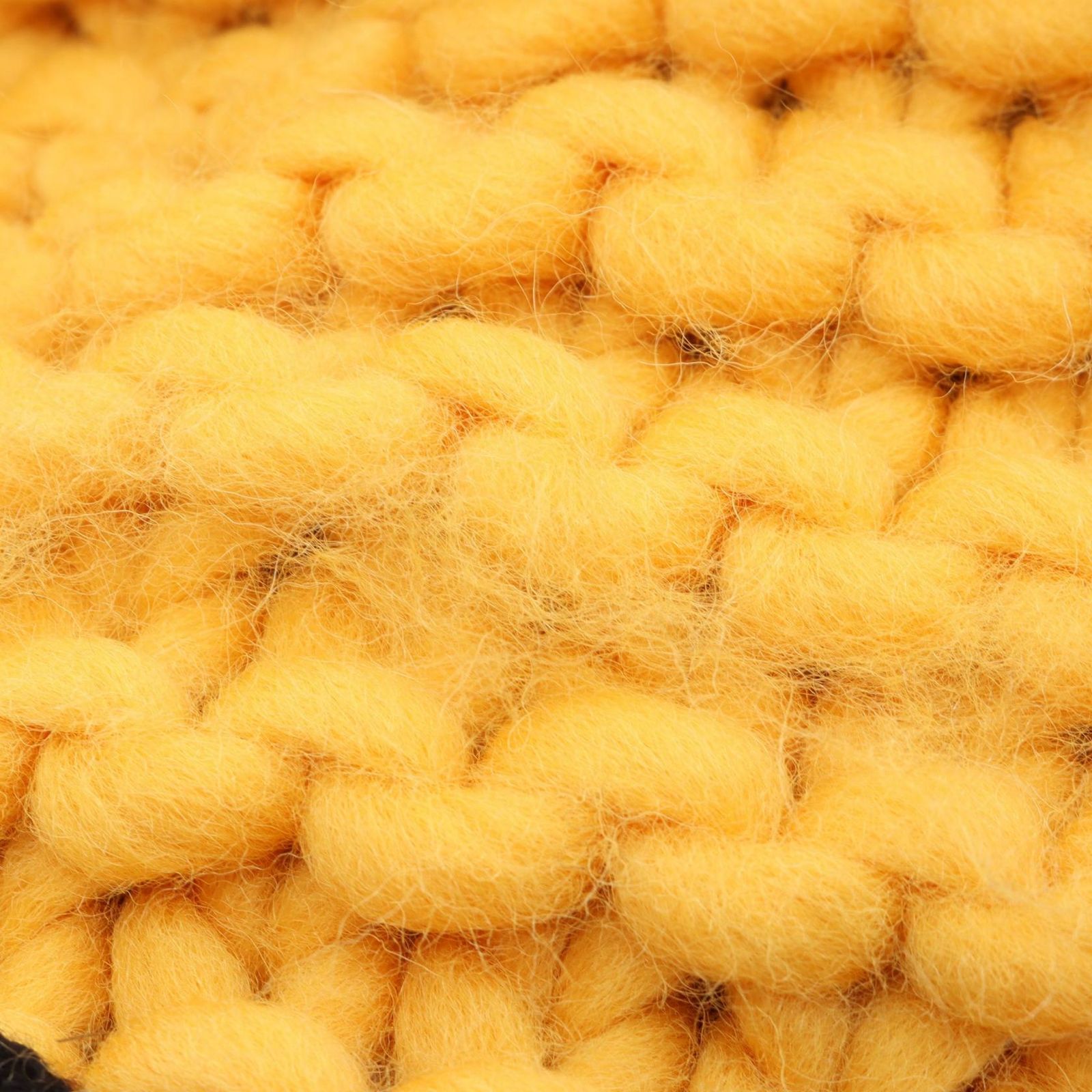 Fendi Scarf Logo Logie Yellow Gray Wool — view 4