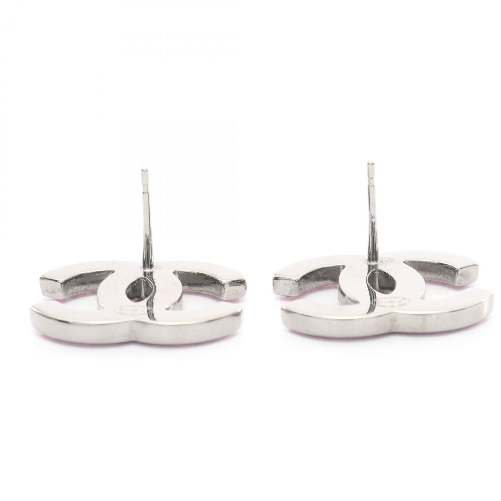 Chanel Earrings CC Logo 17k Stainless Steel — view 5