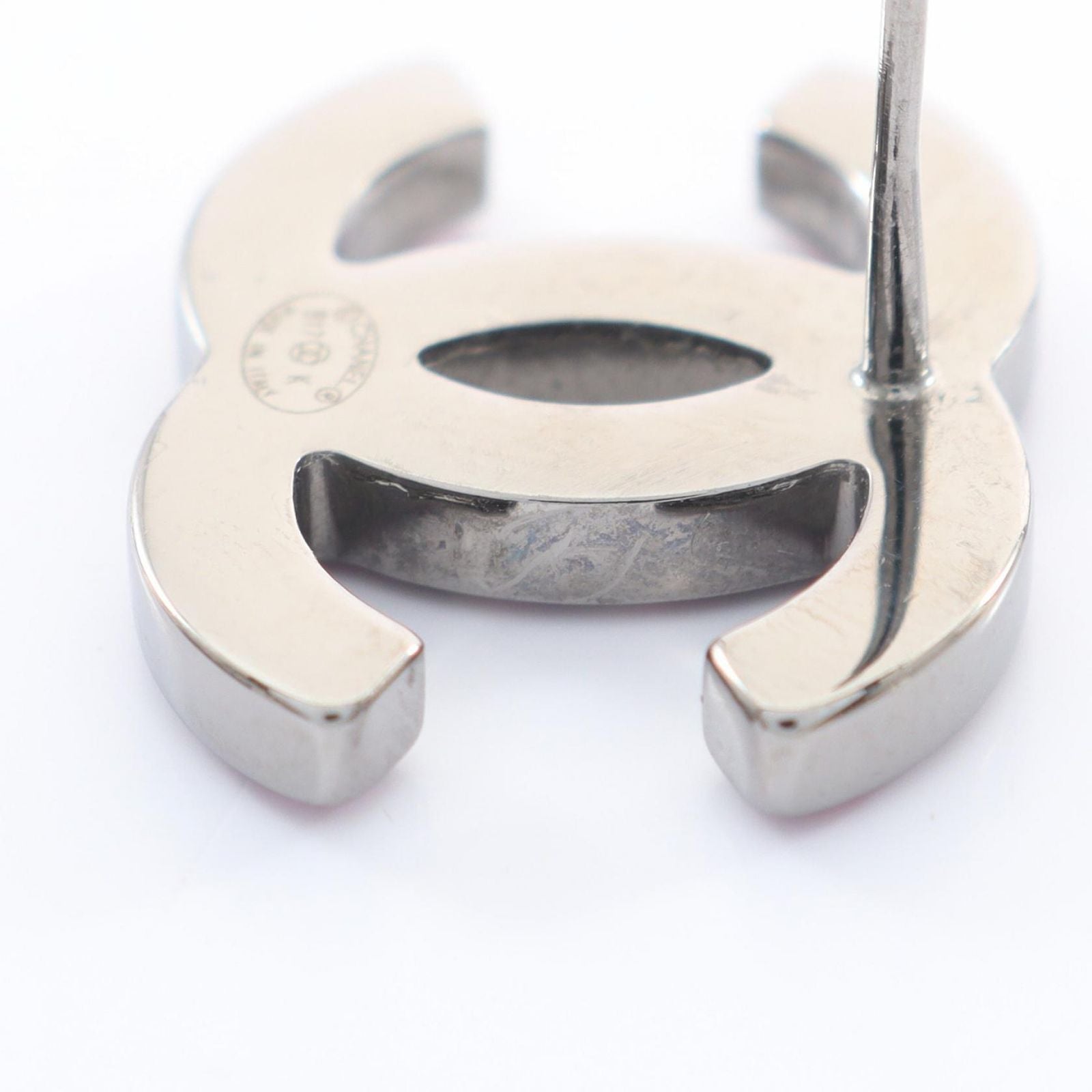 Chanel Earrings CC Logo 17k Stainless Steel — view 6