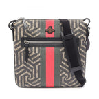 Gucci Shoulder Bag GG Carre Bag Khaki Canvas Leather