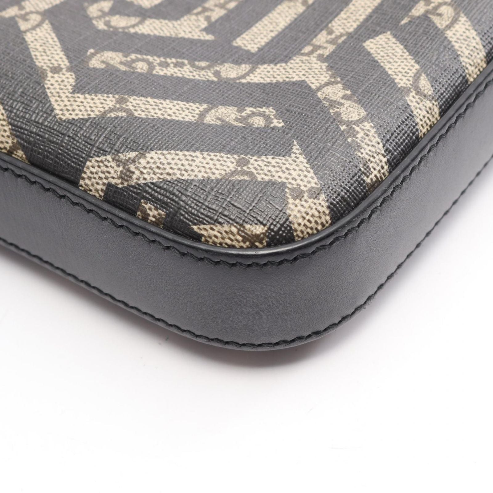 Gucci Shoulder Bag GG Carre Bag Khaki Canvas Leather — view 6