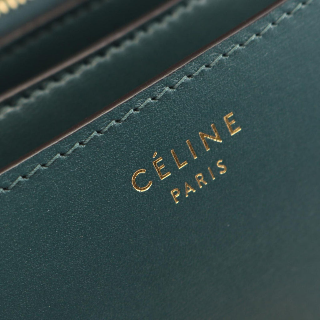 Celine Shoulder Bag Classic Box Green Leather — view 4