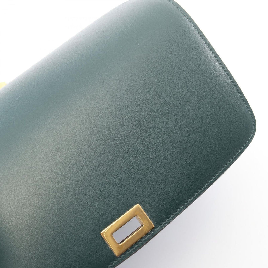 Celine Shoulder Bag Classic Box Green Leather — view 5