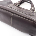 Celine Handbag Boogie Bag Dark Brown Leather — view 9
