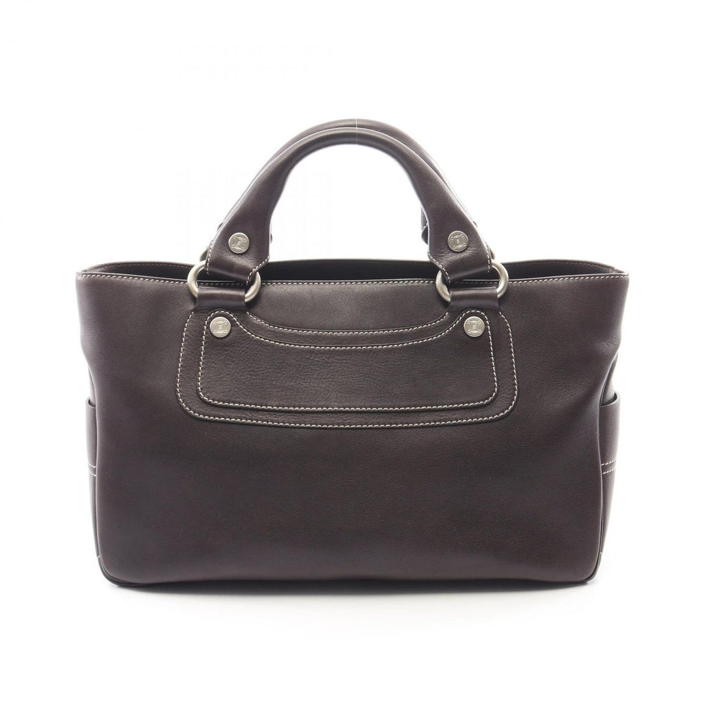 Celine Handbag Boogie Bag Dark Brown Leather