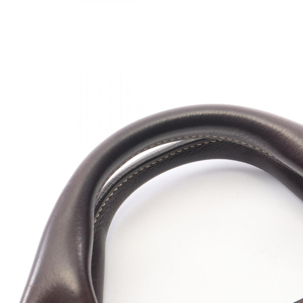 Celine Handbag Boogie Bag Dark Brown Leather — view 8