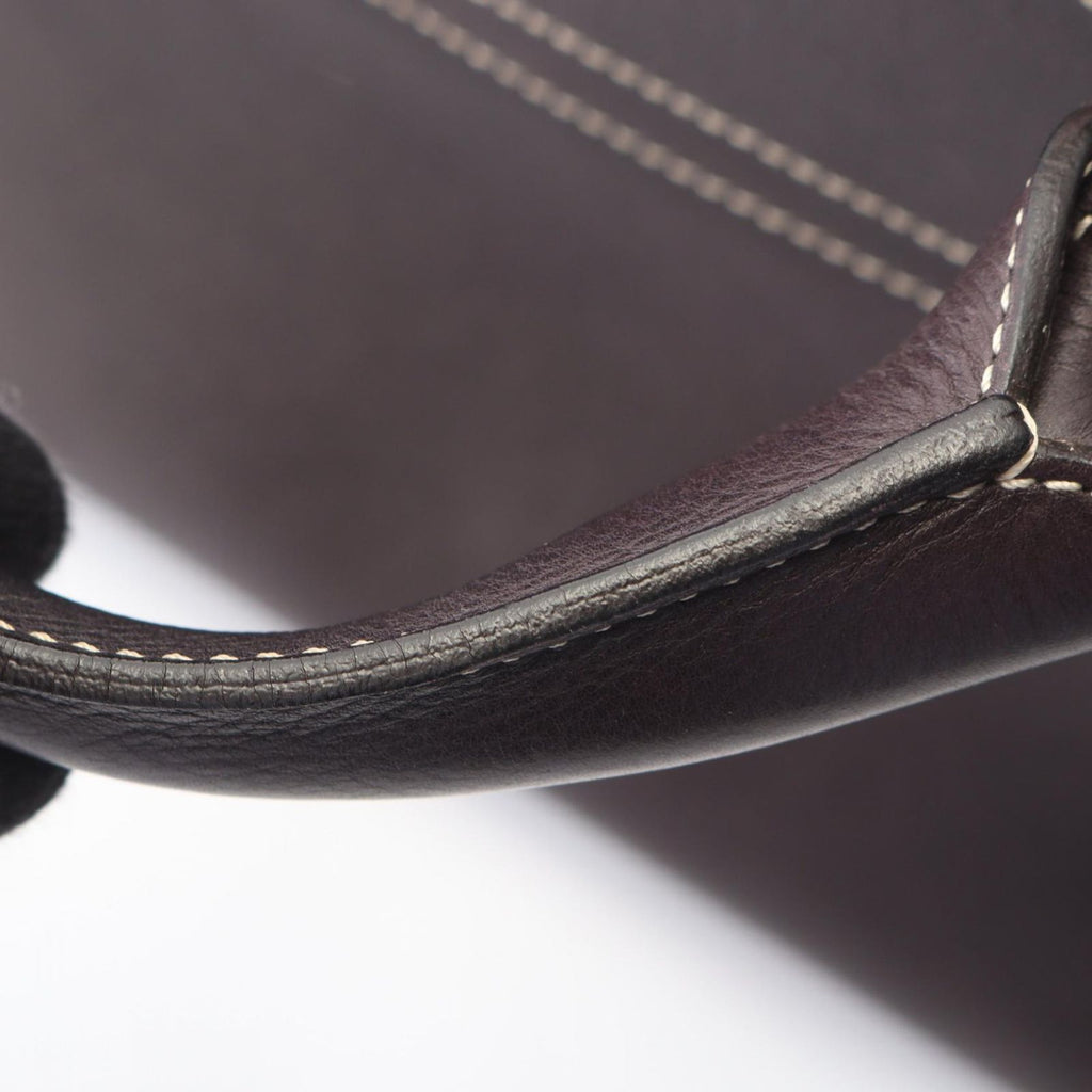 Celine Handbag Boogie Bag Dark Brown Leather — view 7