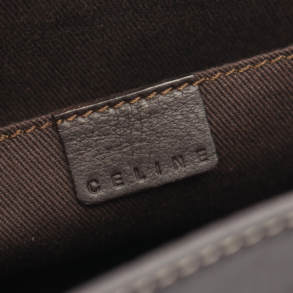 Celine Handbag Boogie Bag Dark Brown Leather — view 4