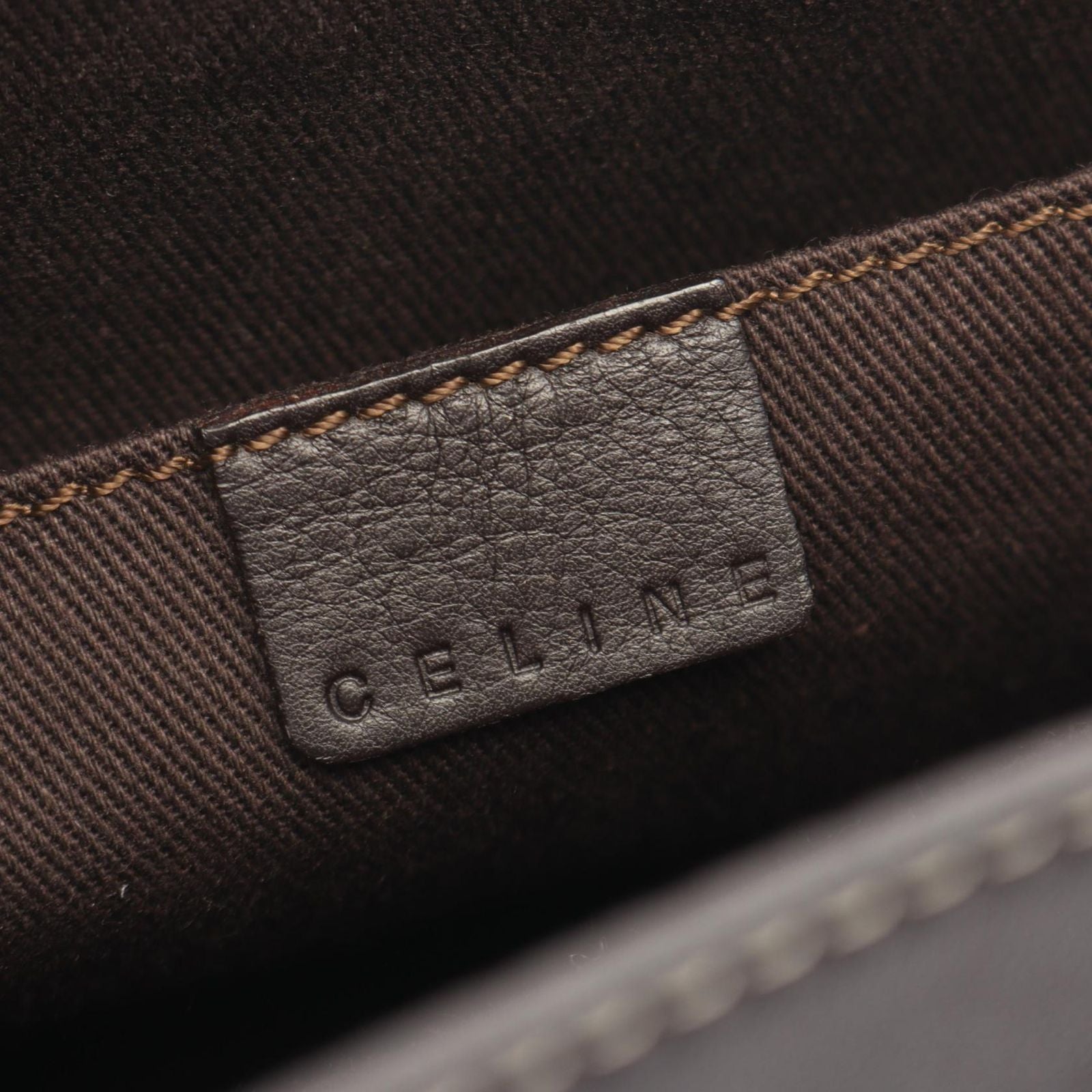 Celine Handbag Boogie Bag Dark Brown Leather — view 4