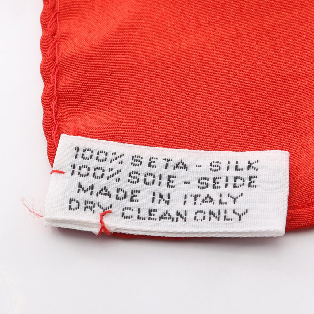 Chanel Scarf CC Logo Red Silk — view 3