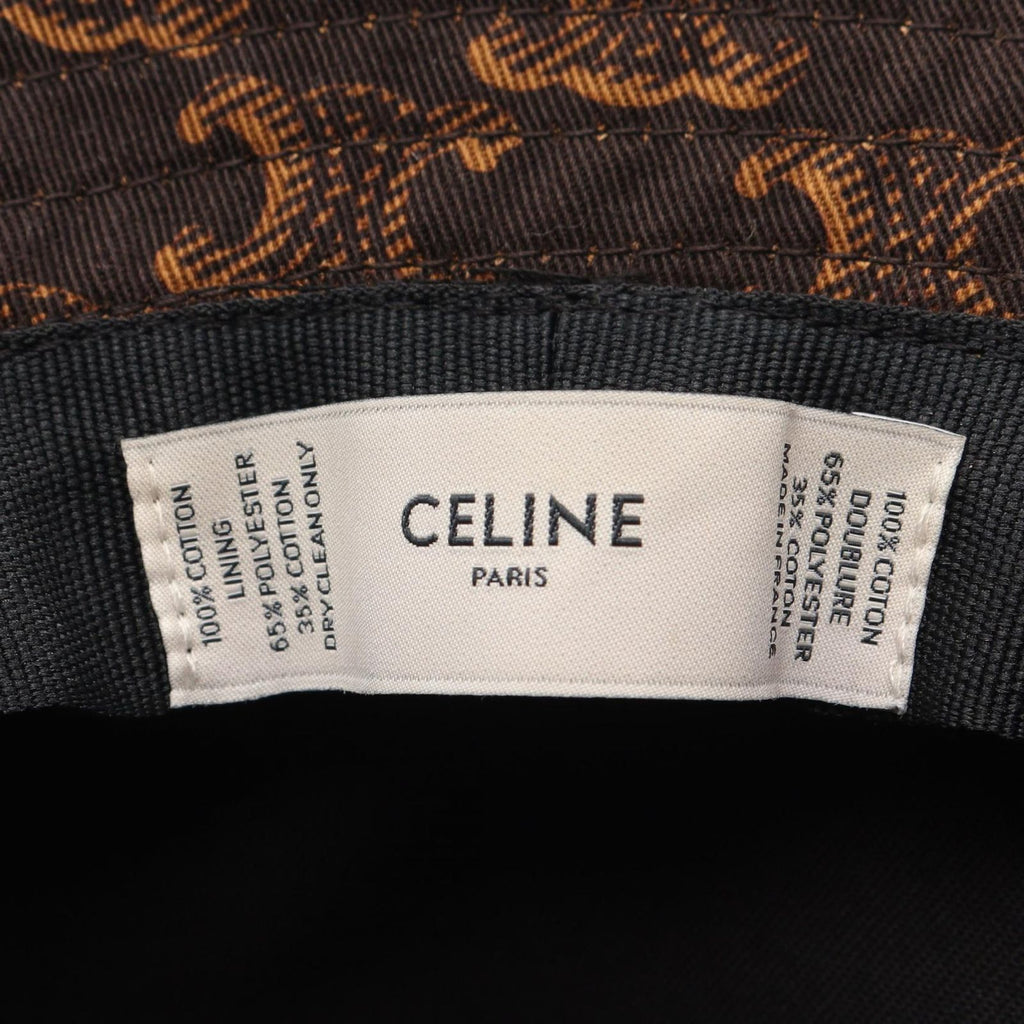 Celine Hat Logo Embroidery Triomphe Bucket — view 4