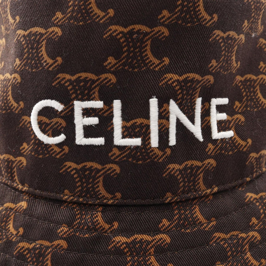Celine Hat Logo Embroidery Triomphe Bucket — view 7