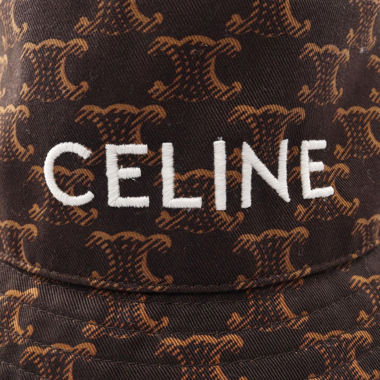 Celine Hat Logo Embroidery Triomphe Bucket — view 7