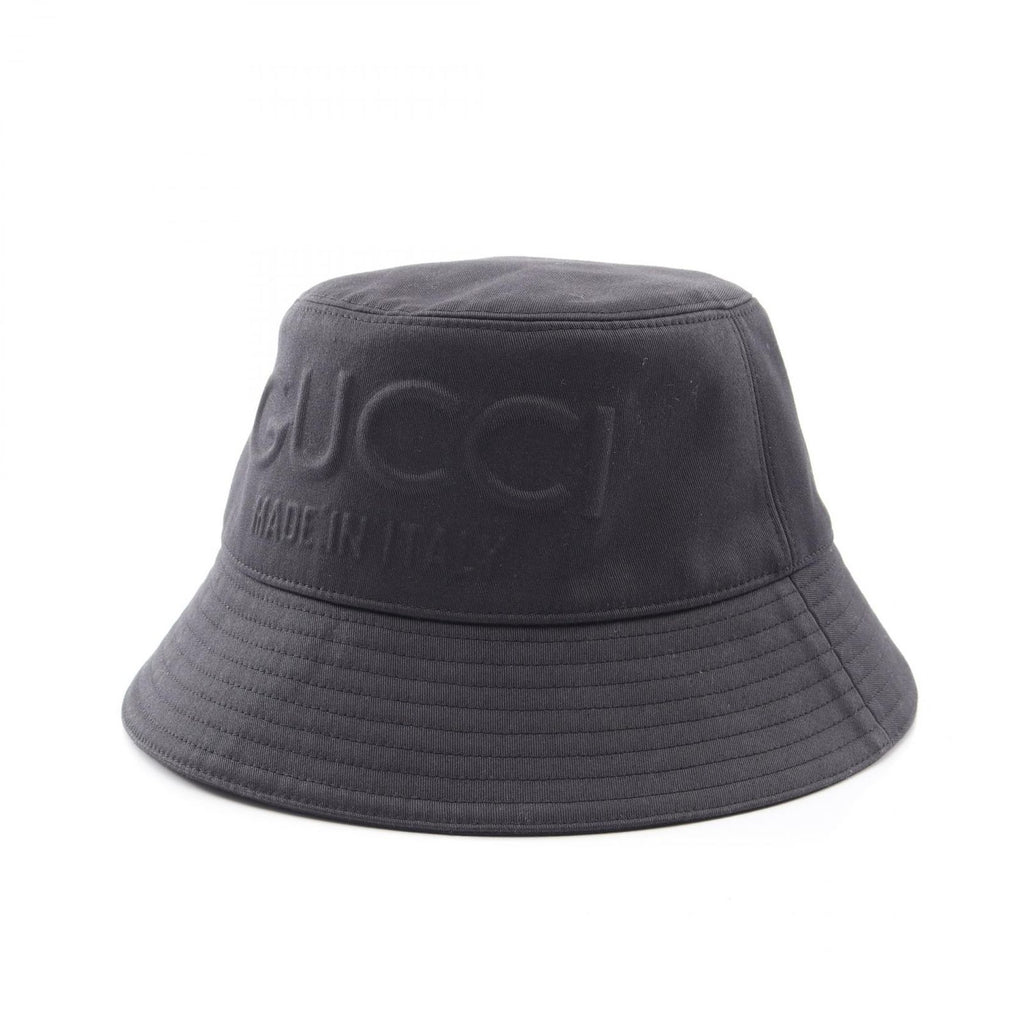 Gucci Hat Embossed Logo Bucket Black