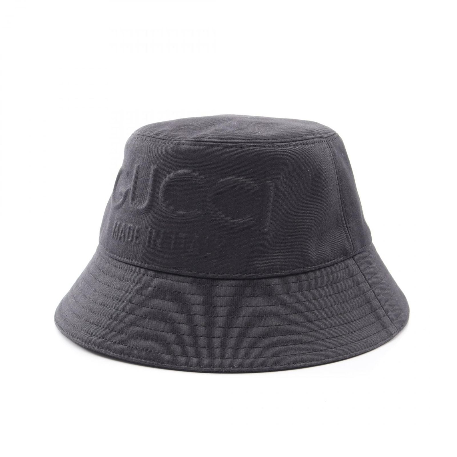 Gucci Hat Embossed Logo Bucket Black