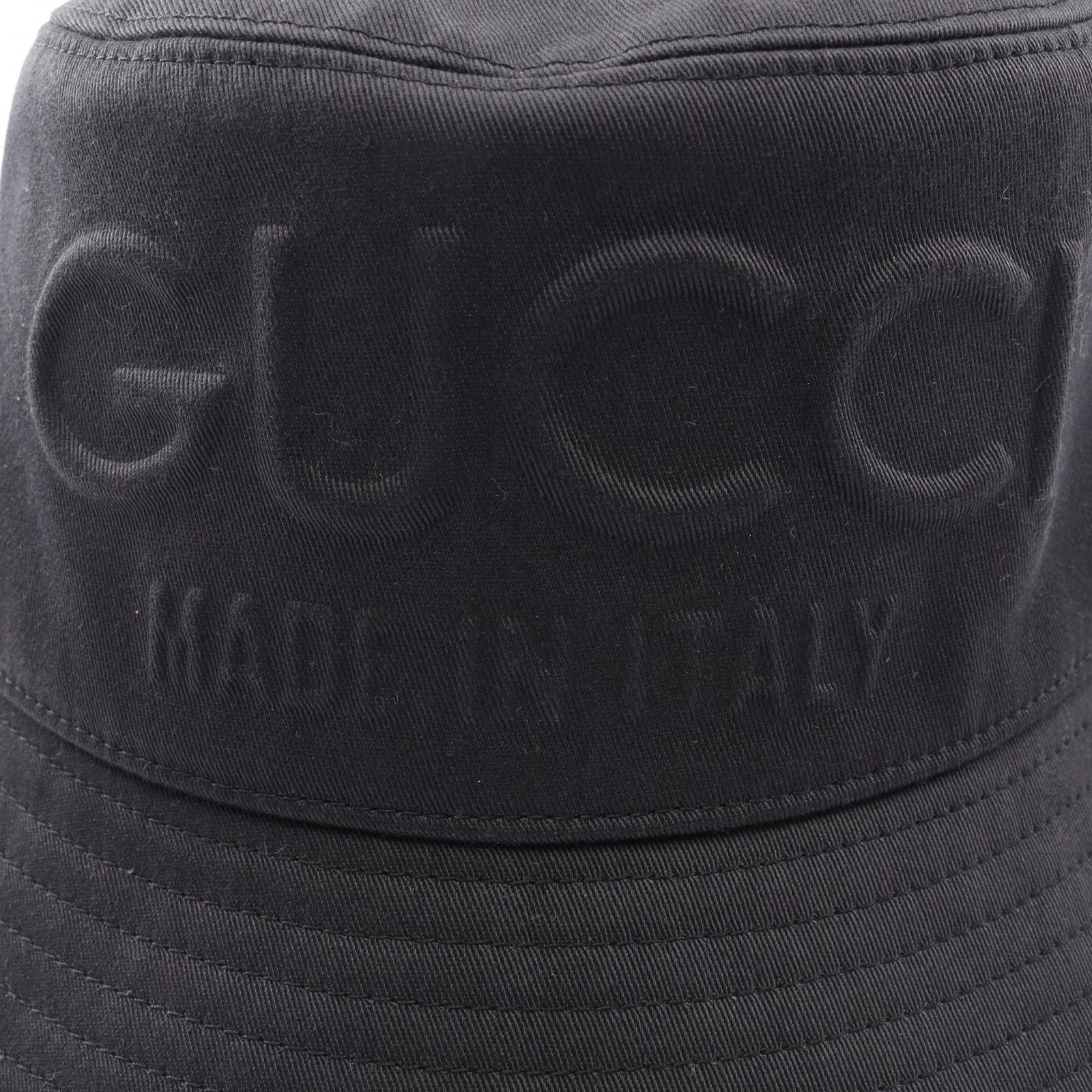 Gucci Hat Embossed Logo Bucket Black — view 7