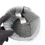 Celine Knit Cap Triomphe Embroidery Cap Gray — view 3