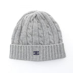 Celine Knit Cap Triomphe Embroidery Cap Gray