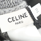 Celine Knit Cap Triomphe Embroidery Cap Gray — view 4