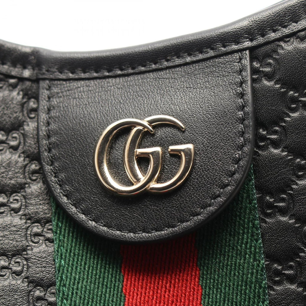 Gucci Handbag Giglio Micro Guccissima 2-Way Black Leather Guccissima Ophidia — view 8