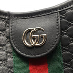 Gucci Handbag Giglio Micro Guccissima 2-Way Black Leather Guccissima Ophidia — view 8