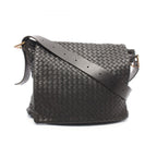 Bottega Veneta Shoulder Bag Intrecciato Black Leather
