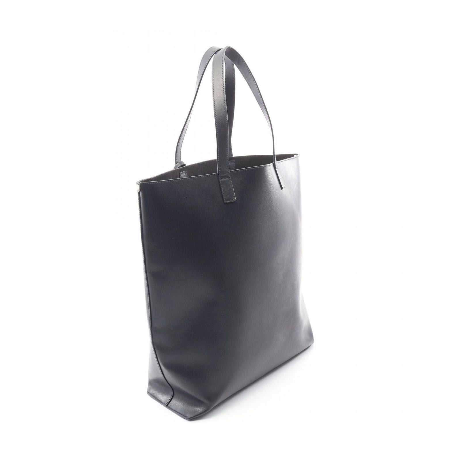Saint Laurent Paris Tote Shopping Dark Navy Leather — view 2