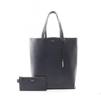 Saint Laurent Paris Tote Shopping Dark Navy Leather