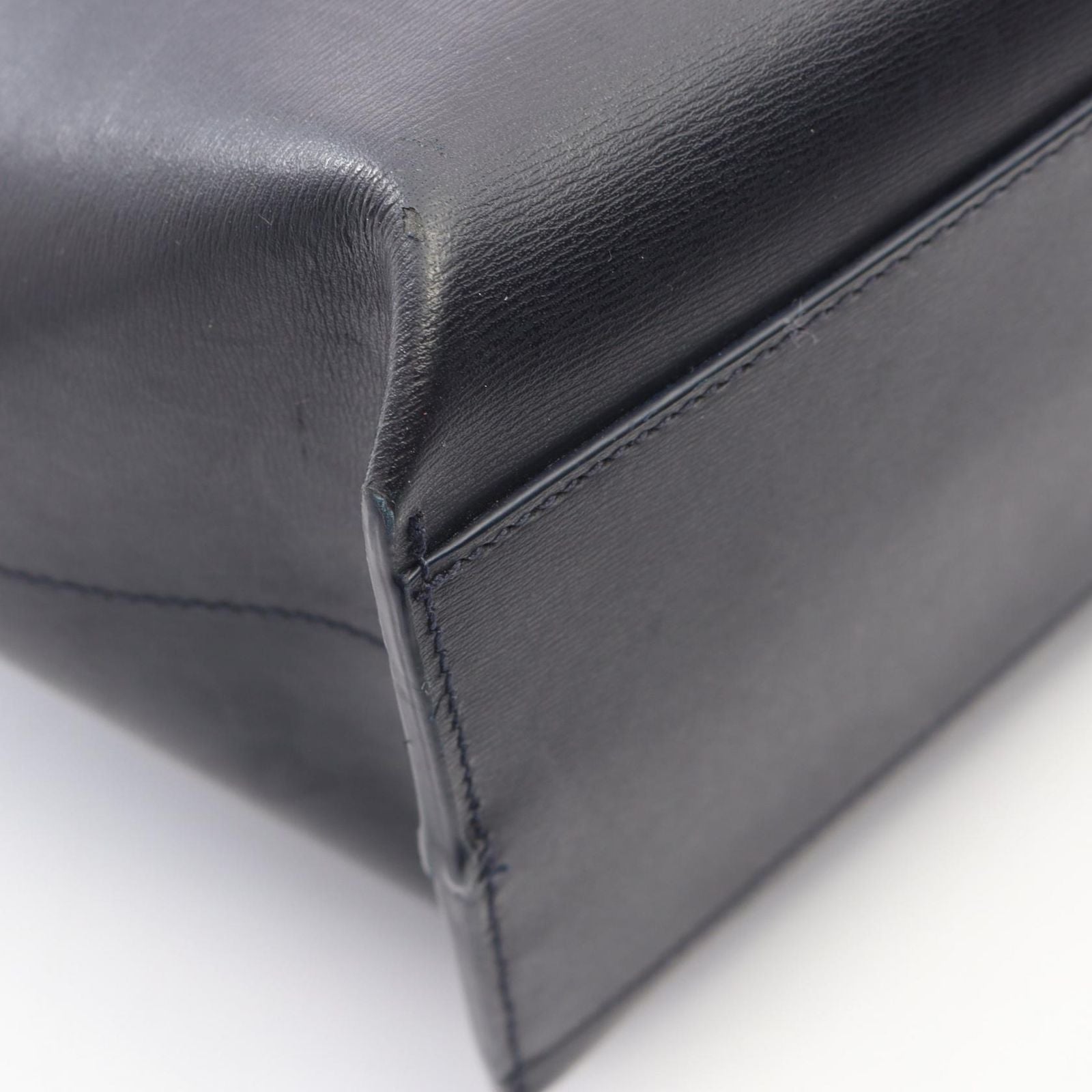 Saint Laurent Paris Tote Shopping Dark Navy Leather — view 5