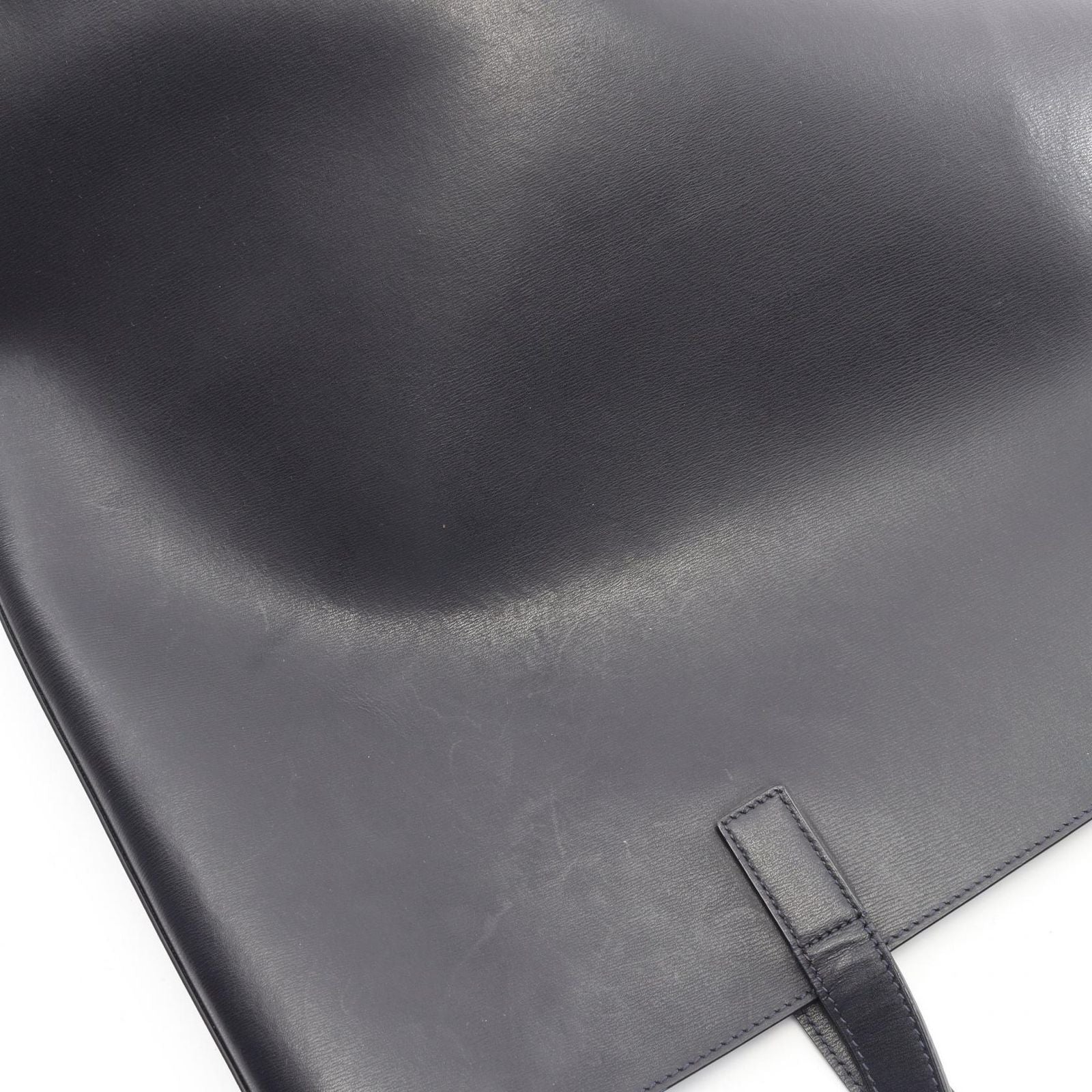 Saint Laurent Paris Tote Shopping Dark Navy Leather — view 8