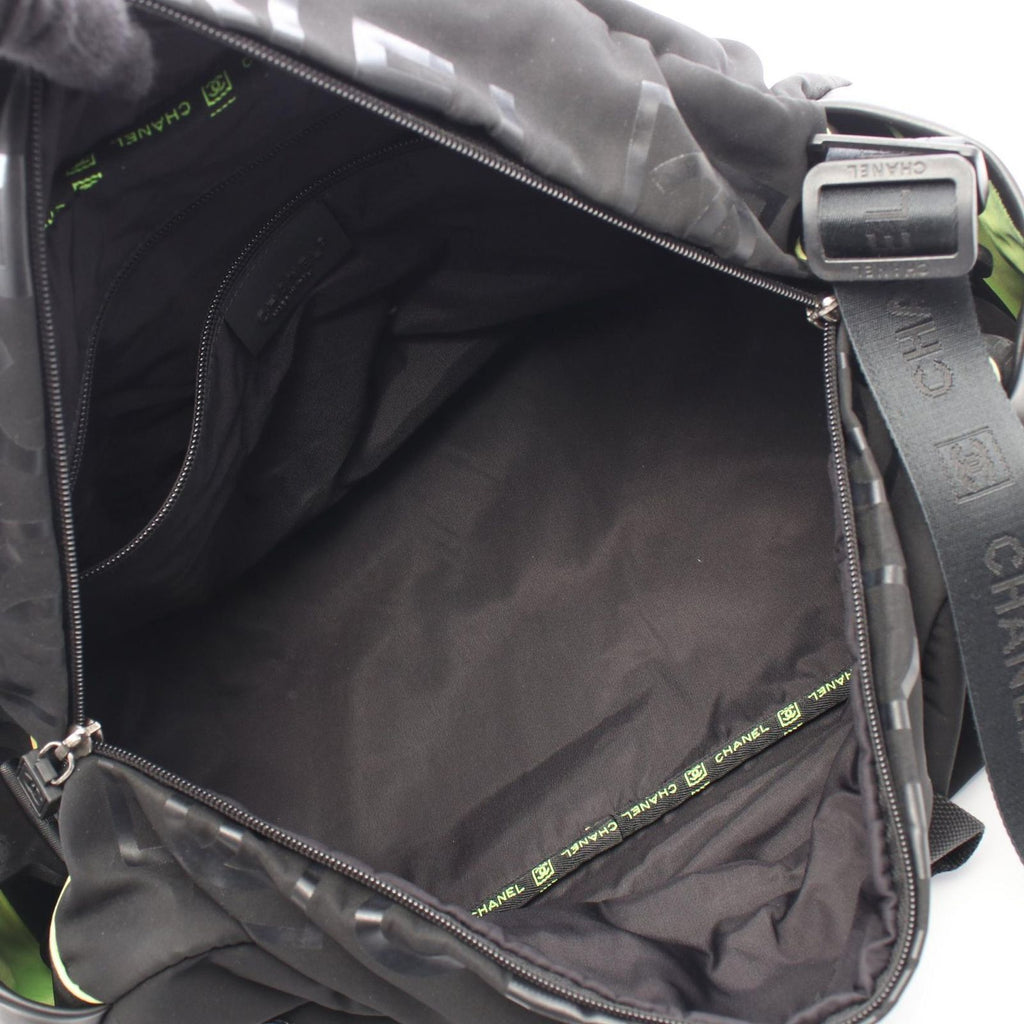 Chanel Boston Bag Sports Line 2-Way Black Neon Yellow Nylon — view 3