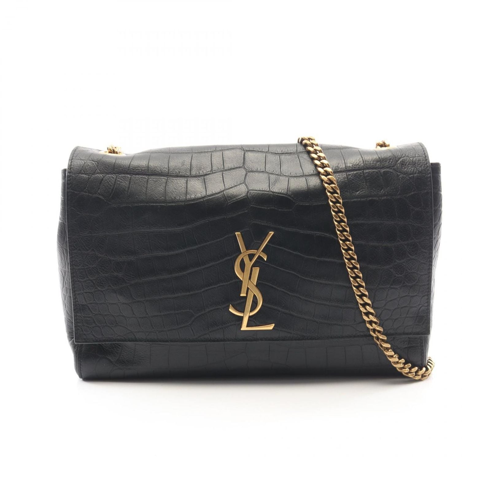 Saint Laurent Paris Shoulder Bag Kate Reversible Croco